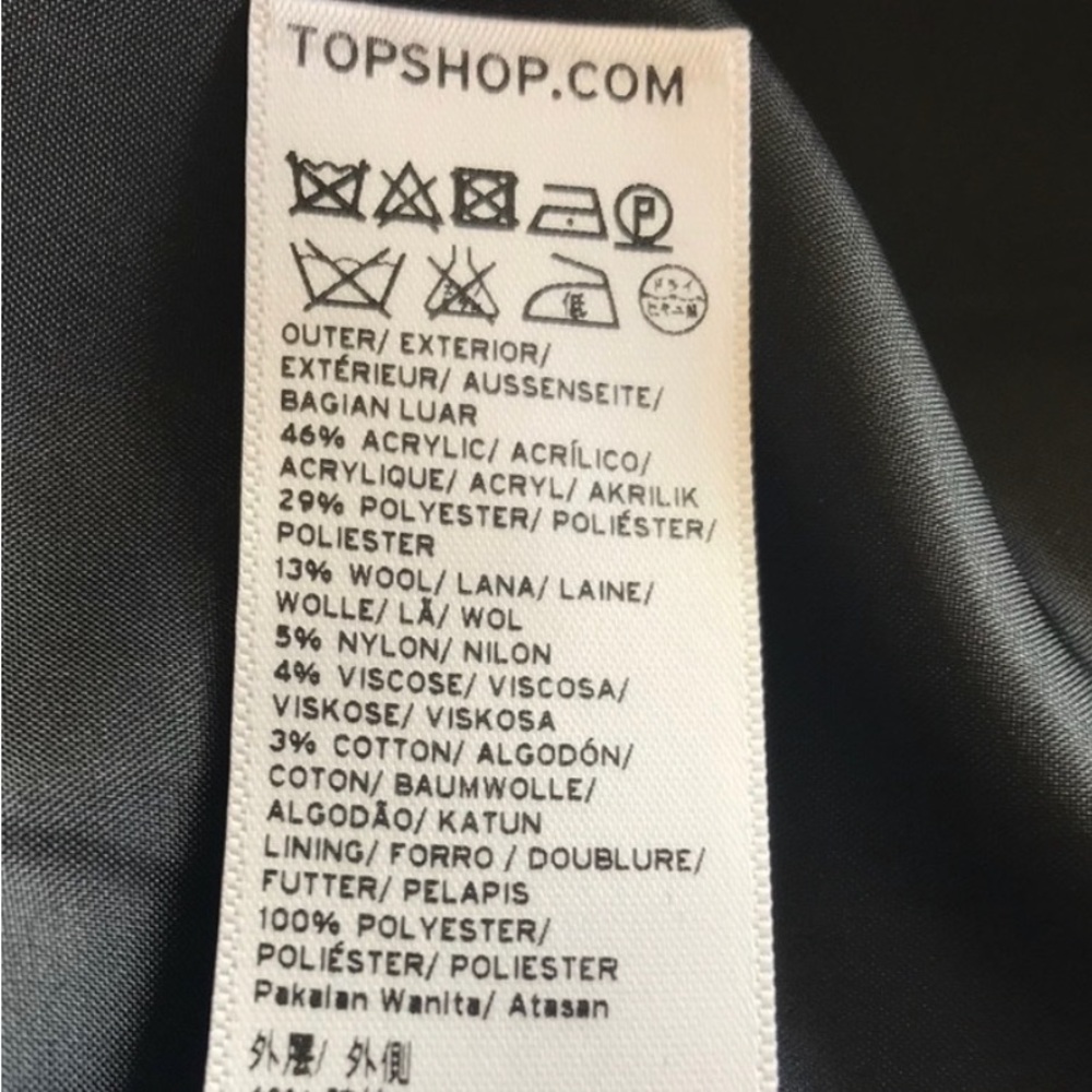 Topshop Wool-Blend Zebra Coat - Picture 7 of 10
